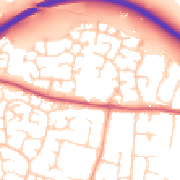 Daytime road noise heatmap for BN16 3PS