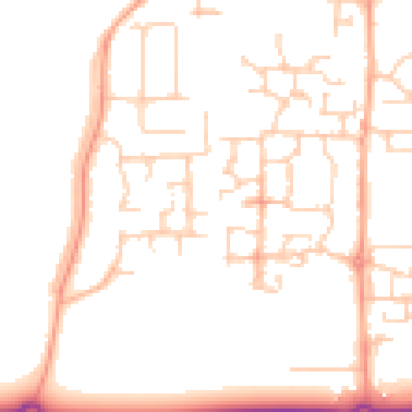 Daytime road noise heatmap for BN16 4DZ