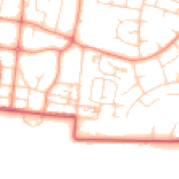 Daytime road noise heatmap for BN17 5AQ