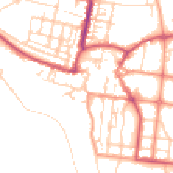 Daytime road noise heatmap for BN17 5BD