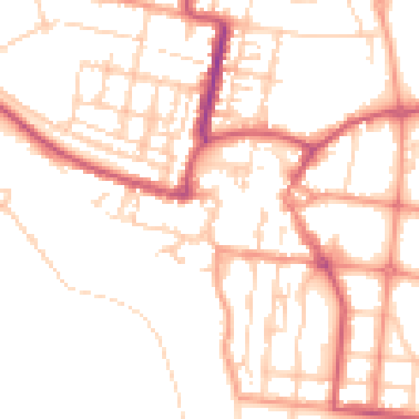 Daytime road noise heatmap for BN17 5BG