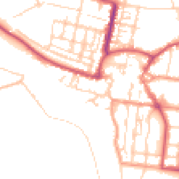 Daytime road noise heatmap for BN17 5BN