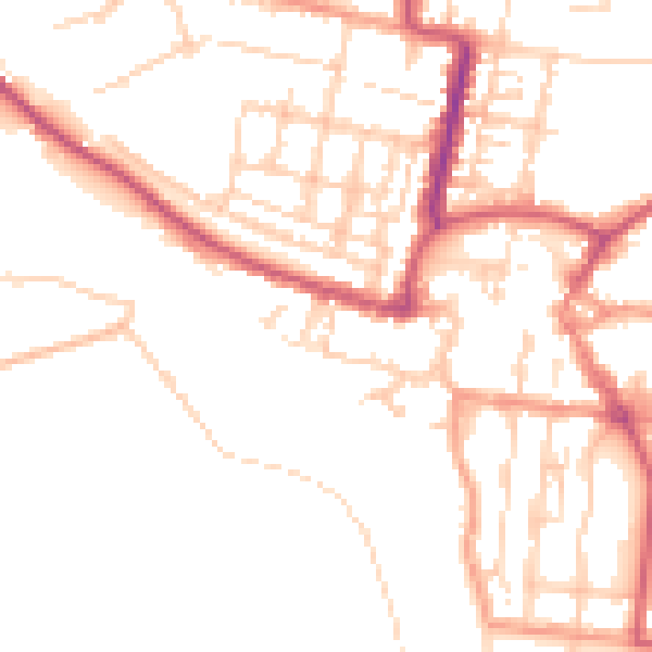 Daytime road noise heatmap for BN17 5BP