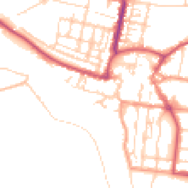 Daytime road noise heatmap for BN17 5BQ