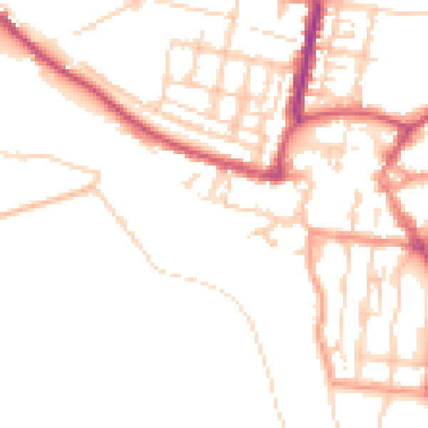 Daytime road noise heatmap for BN17 5DA