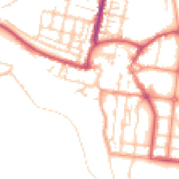 Daytime road noise heatmap for BN17 5DT