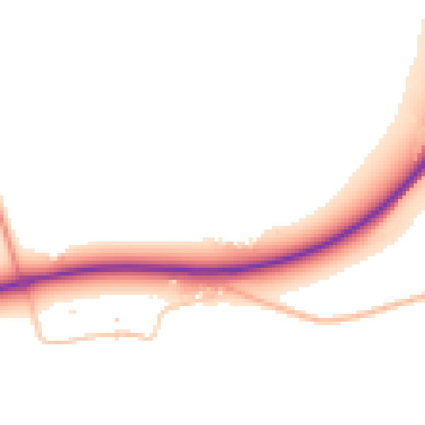 Daytime road noise heatmap for BN17 5DW