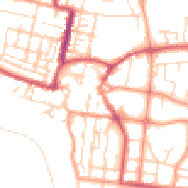 Daytime road noise heatmap for BN17 5DX