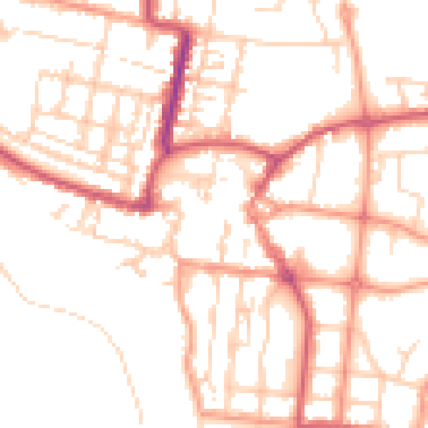 Daytime road noise heatmap for BN17 5EA
