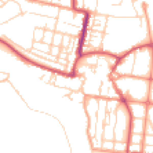 Daytime road noise heatmap for BN17 5EE
