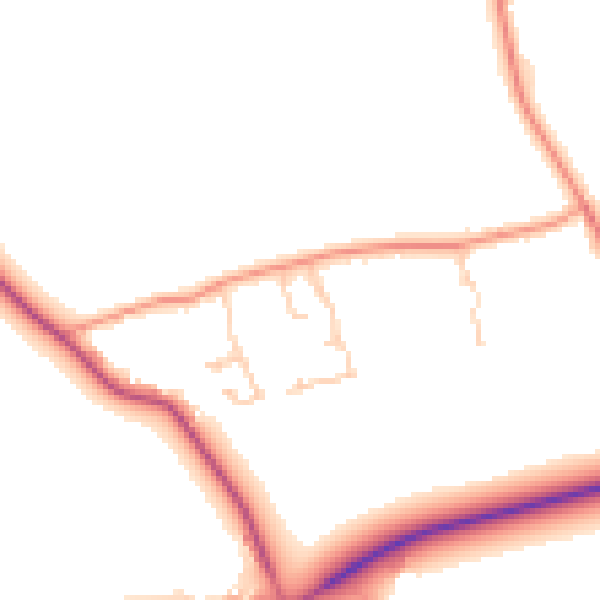 Daytime road noise heatmap for BN17 5FG