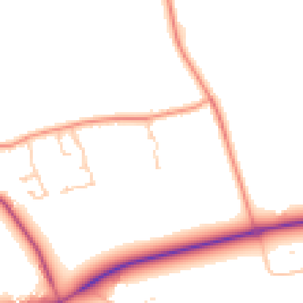 Daytime road noise heatmap for BN17 5GG