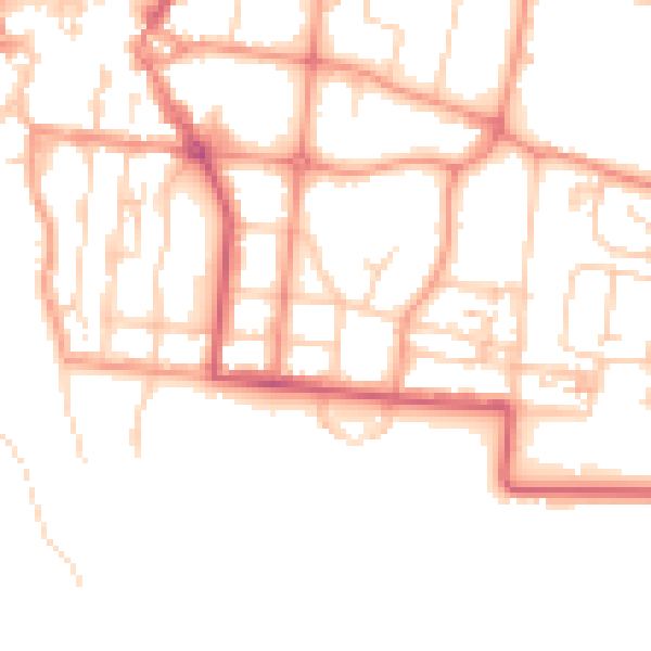 Daytime road noise heatmap for BN17 5LA