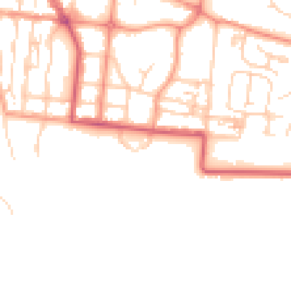Daytime road noise heatmap for BN17 5NT