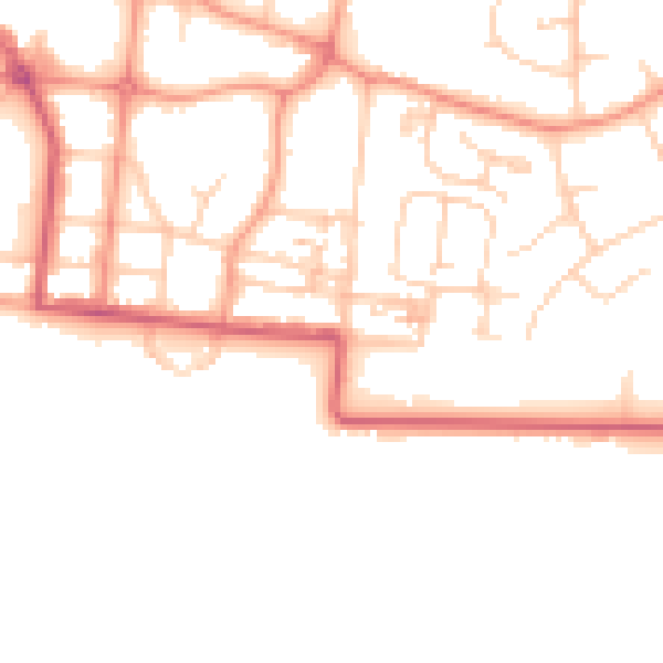 Daytime road noise heatmap for BN17 5PA