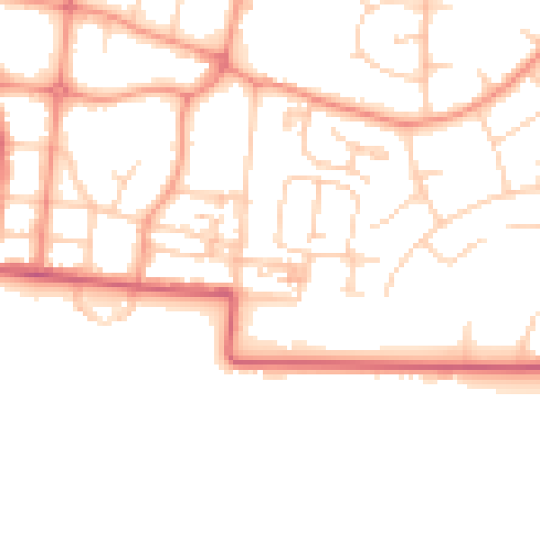 Daytime road noise heatmap for BN17 5PG