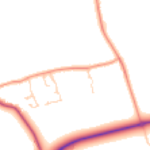 Daytime road noise heatmap for BN17 5PQ