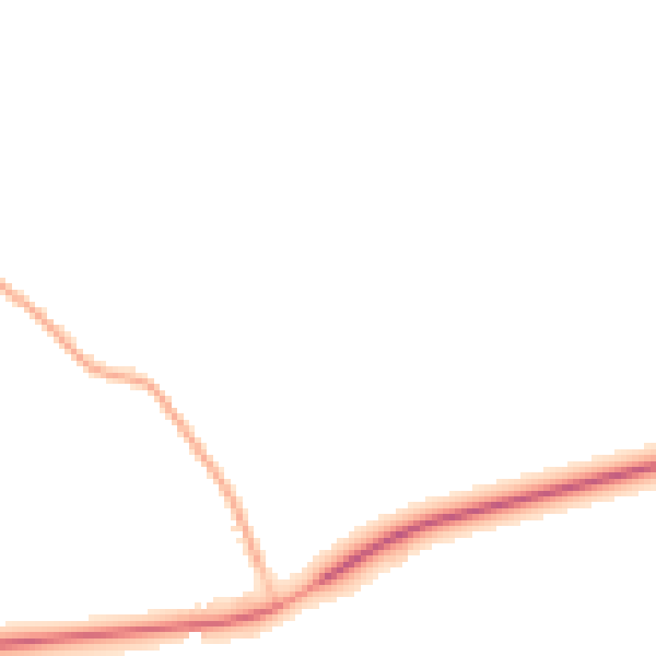 Night-time road noise heatmap for BN17 5QN