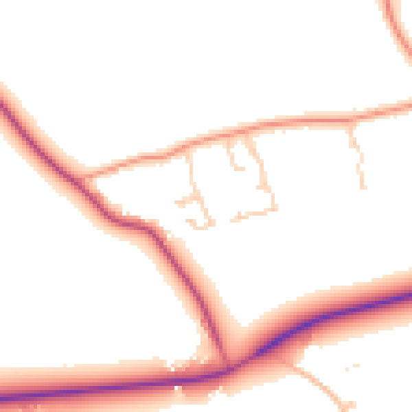 Daytime road noise heatmap for BN17 5TB