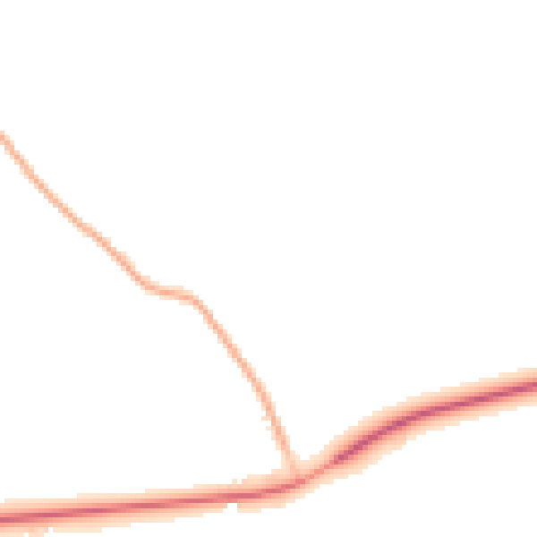 Night-time road noise heatmap for BN17 5TB