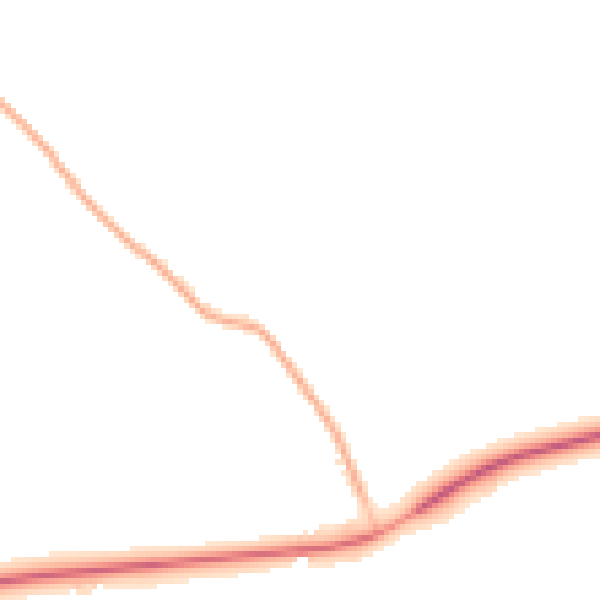 Night-time road noise heatmap for BN17 5TD