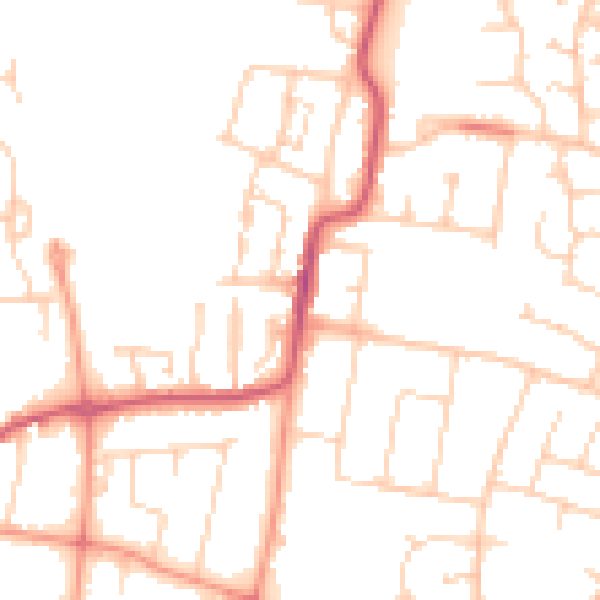 Daytime road noise heatmap for BN17 6BZ