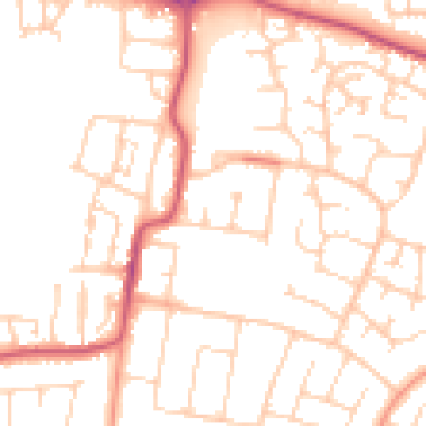Daytime road noise heatmap for BN17 6EA
