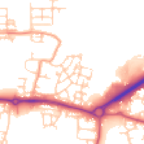Daytime road noise heatmap for BN17 6FL