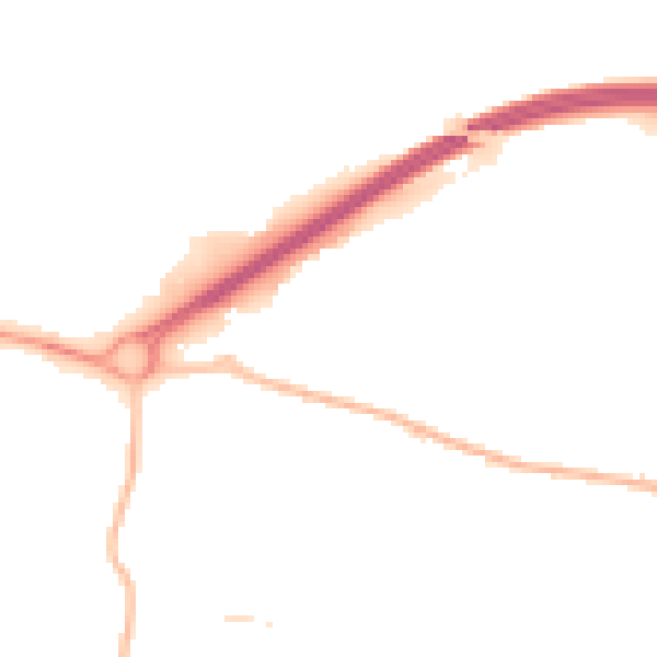 Night-time road noise heatmap for BN17 6GD