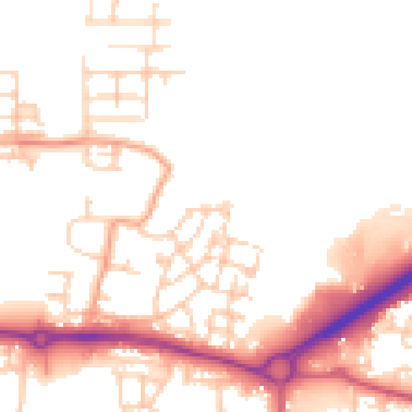 Daytime road noise heatmap for BN17 6GP
