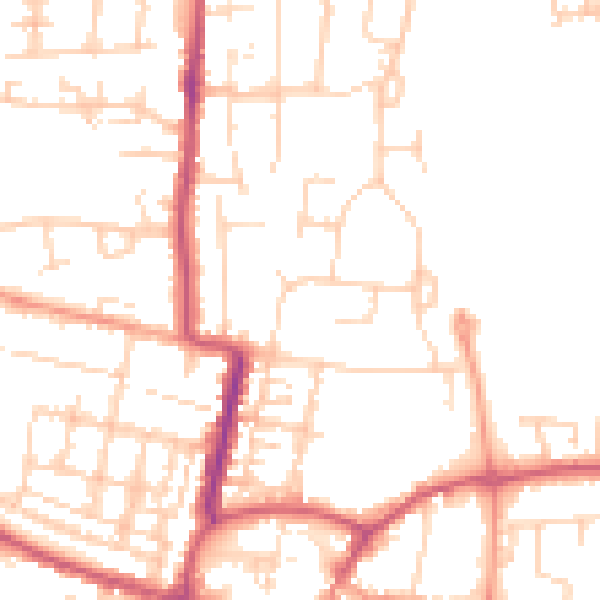 Daytime road noise heatmap for BN17 6HA
