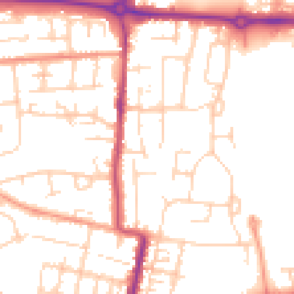 Daytime road noise heatmap for BN17 6JB