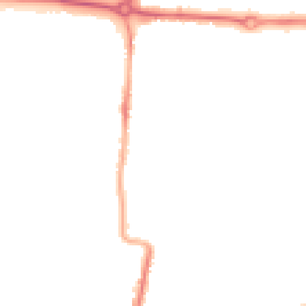 Night-time road noise heatmap for BN17 6JB