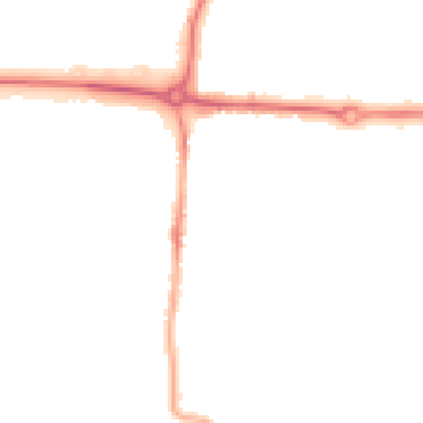 Night-time road noise heatmap for BN17 6LN