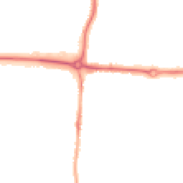 Night-time road noise heatmap for BN17 6LW