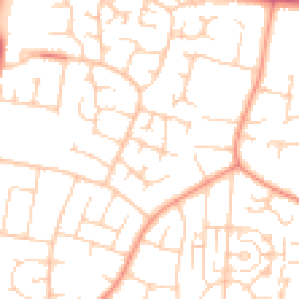Daytime road noise heatmap for BN17 6QY