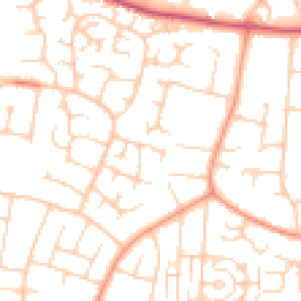 Daytime road noise heatmap for BN17 6RH