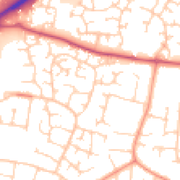 Daytime road noise heatmap for BN17 6RW