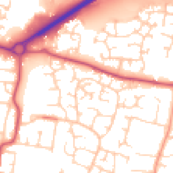 Daytime road noise heatmap for BN17 6SR
