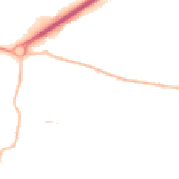 Night-time road noise heatmap for BN17 6SR