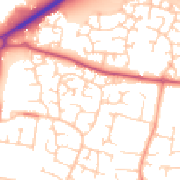 Daytime road noise heatmap for BN17 6SX
