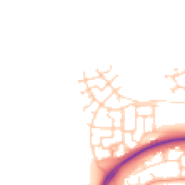 Daytime road noise heatmap for BN17 7AZ
