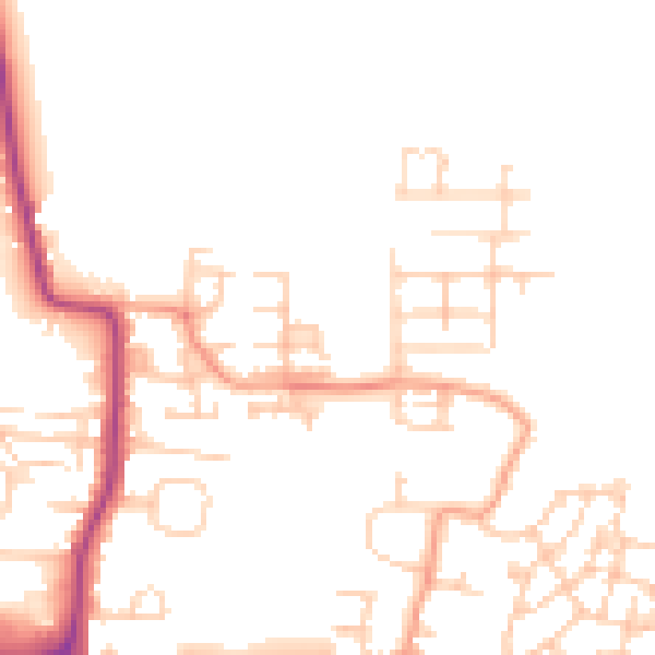 Daytime road noise heatmap for BN17 7GE
