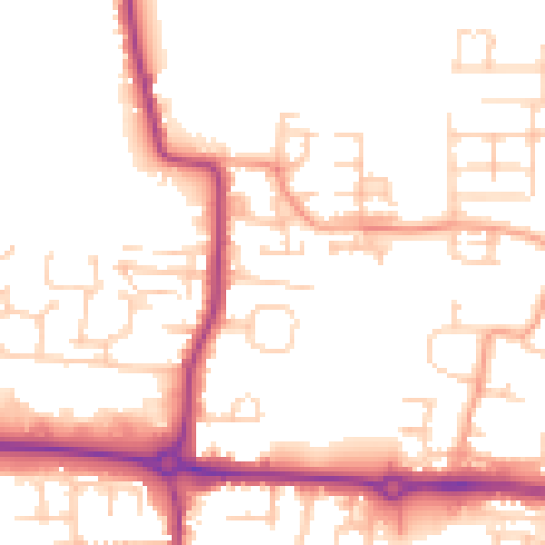 Daytime road noise heatmap for BN17 7LP