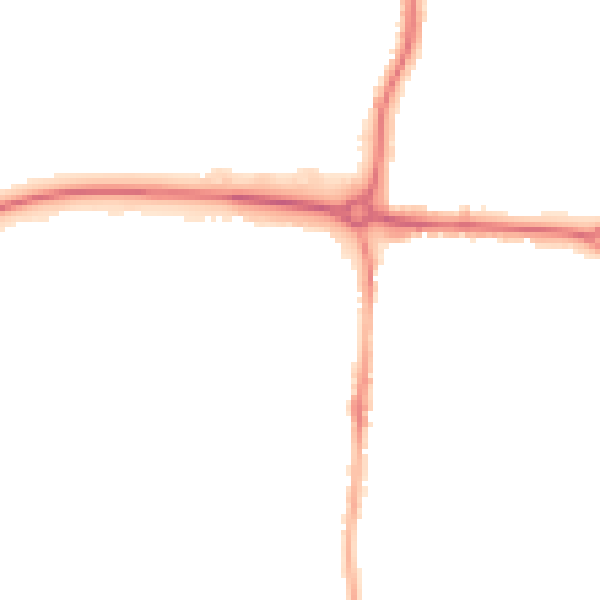 Night-time road noise heatmap for BN17 7NE