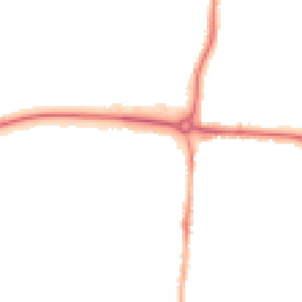 Night-time road noise heatmap for BN17 7NT