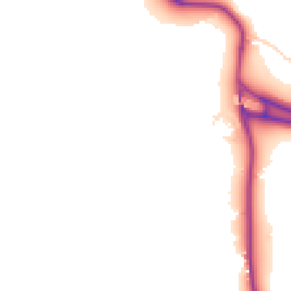 Daytime road noise heatmap for BN17 7QW