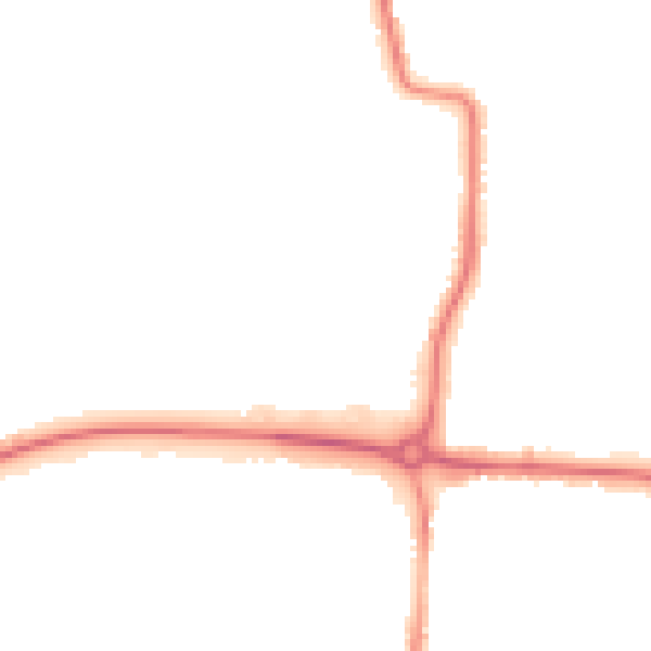 Night-time road noise heatmap for BN17 7RE