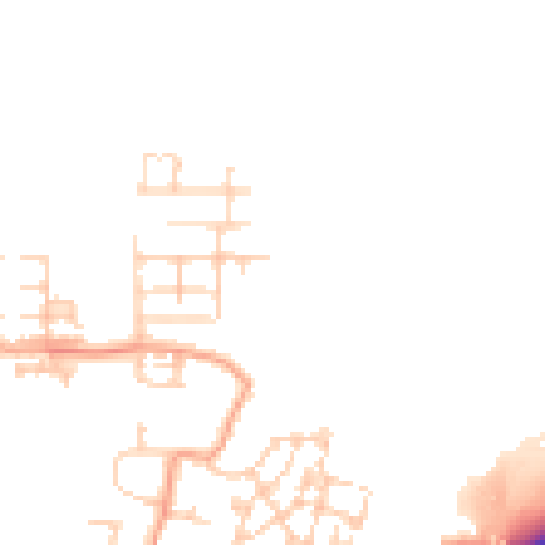 Daytime road noise heatmap for BN17 7TA