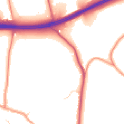 Daytime road noise heatmap for BN18 0LS